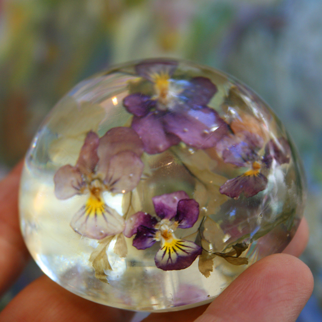 Heartsease Paperweight  photo Marie Cameron 2012