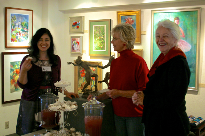 Third Reception Marie Cameron with artists Joan Drennan and Pat Sherwood