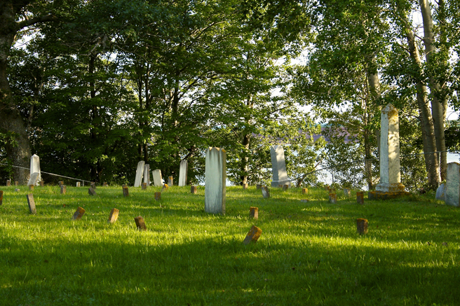 Blomidon Cemetery at Sunset Marie Cameron 2013