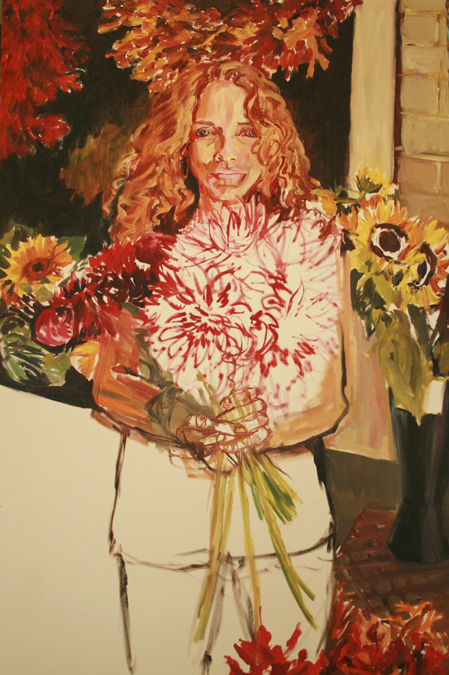 Painting of Bunches in Progress - Marie Cameron 2013 3