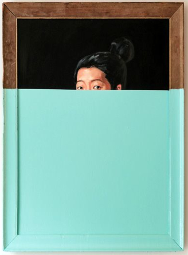 Oliver Jeffers  Without a Doubt Part 2 2012 oil on canvas dipped in enamel