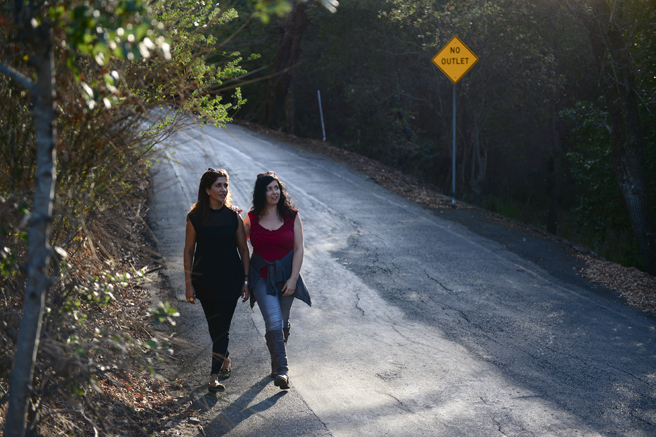 Nilofer and Marie on a Walk 'n Talk photo by Cooper Bates 2014