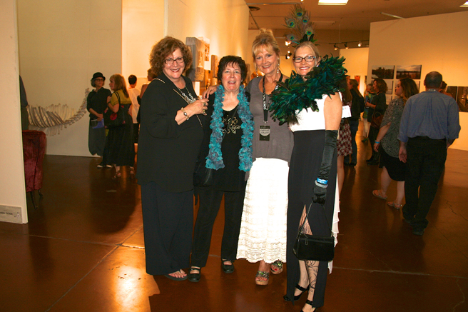 Art Party SJ 2014 - with exhibing artist Lorraine Lawson and Holly Van Hart - photo Marie Cameron