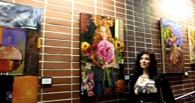 Marie Cameron At SWAN Day exhibit Bankhead Theater 2015