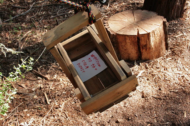 Treehouse Camp -  Pulley Basket - photo Marie Cameron 2015