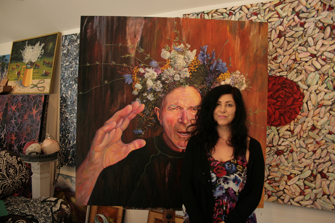 Marie Cameron with completed Wildflower - 2015