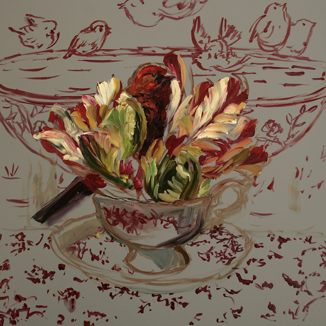 Tulip Tea I (WIP) 4  -  Marie Cameron 2015